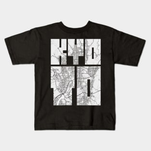 Kyoto, Japan City Map Typography - Light Kids T-Shirt